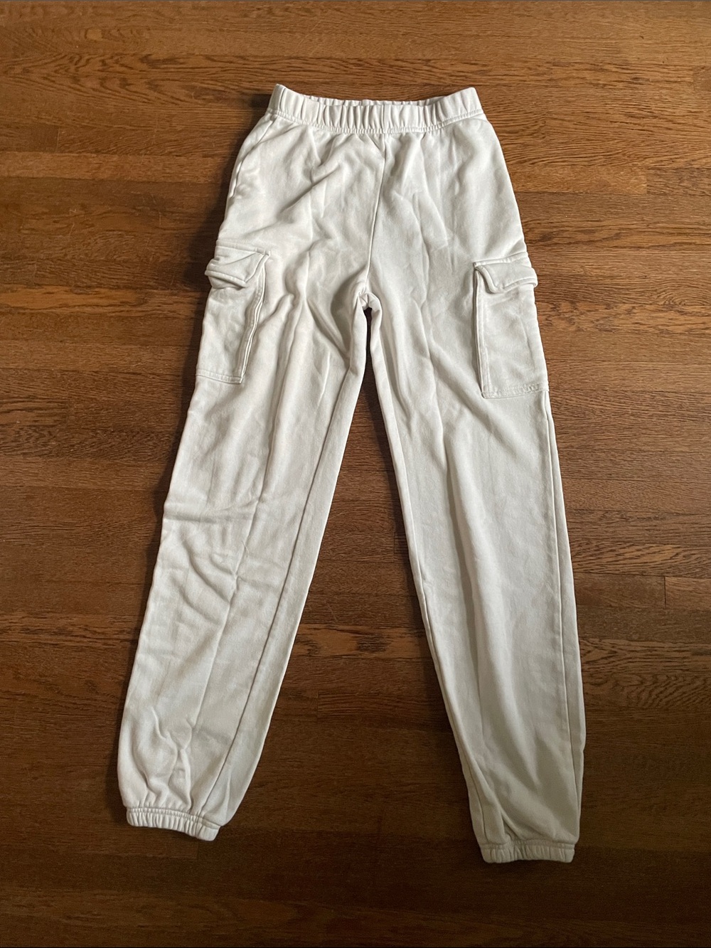 Cream Cargo Sweatpant